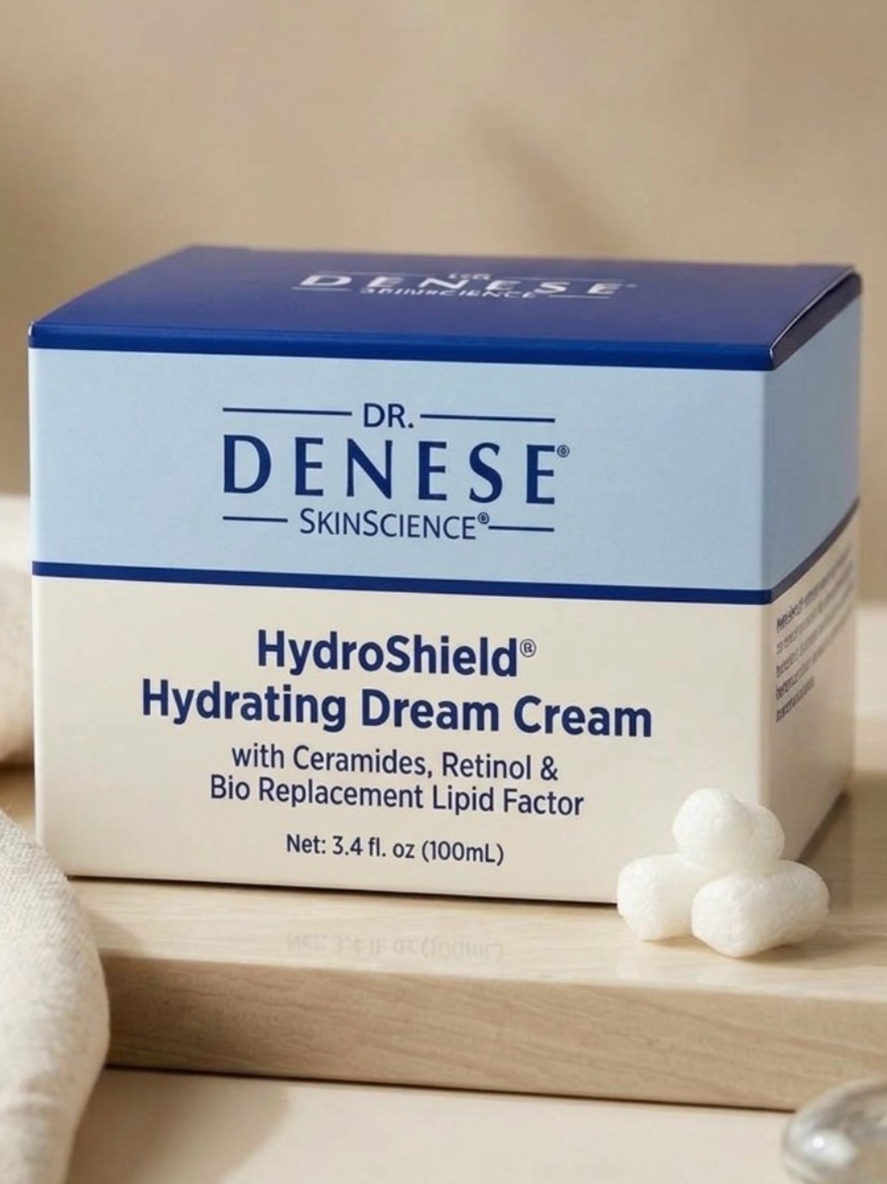 Dr. Denese HydroShield Hydrating Dream Cream Face Moisturizer Retinol 3.4 oz